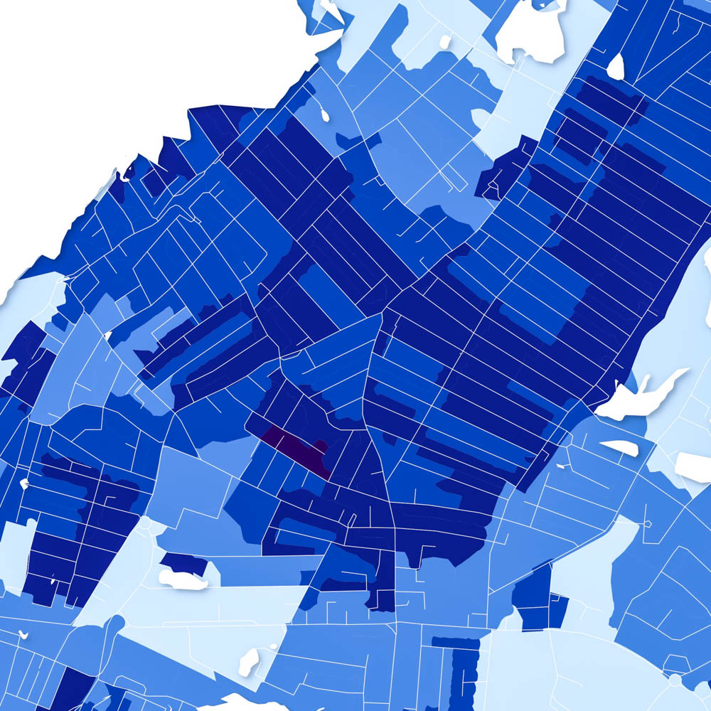 Population Density in the area of high completeness